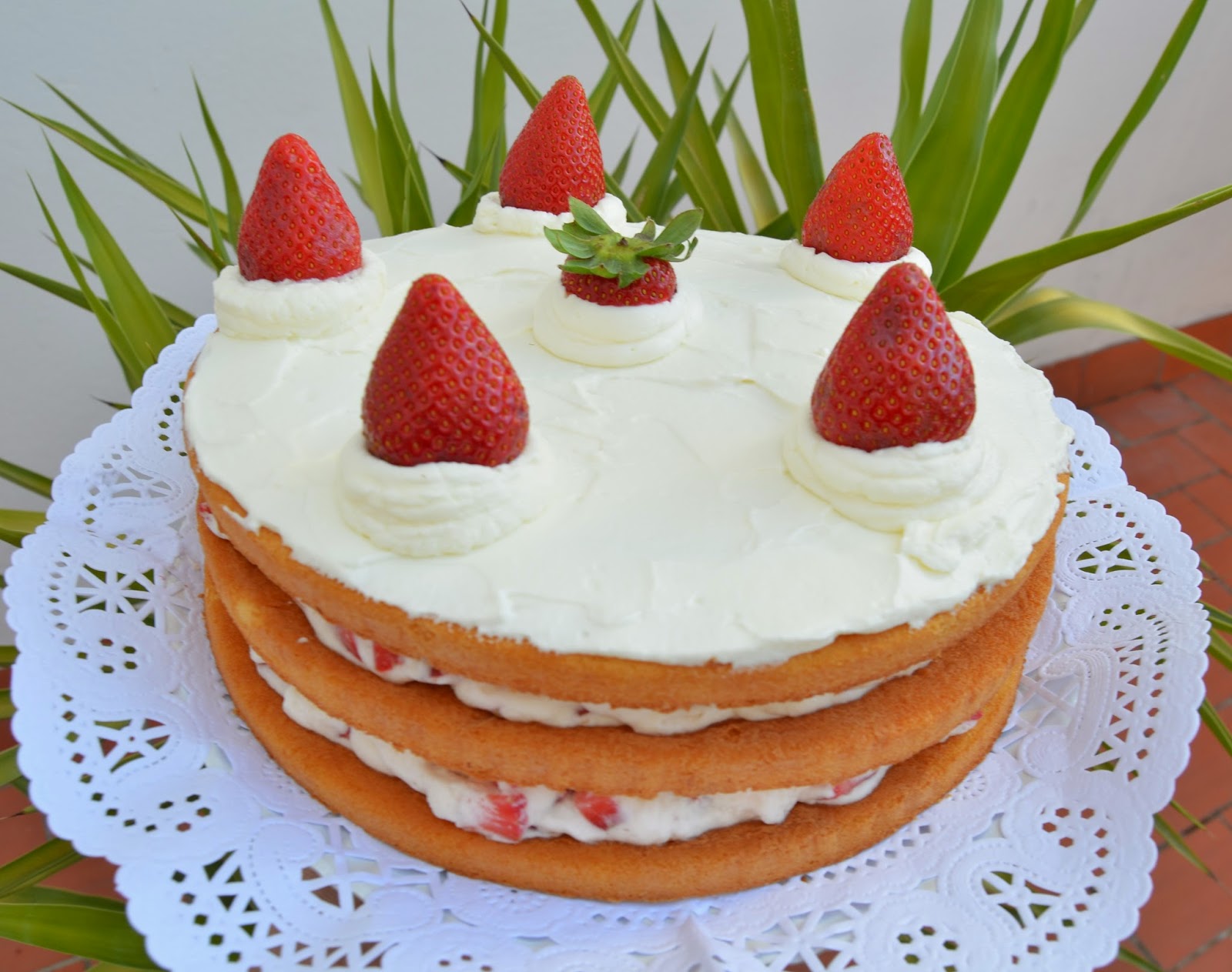 Tarta De Fresas Y Nata
