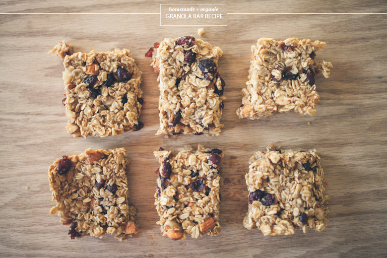 Sincerely, Kinsey Organic Cranberry + Almond Granola Bar Recipe
