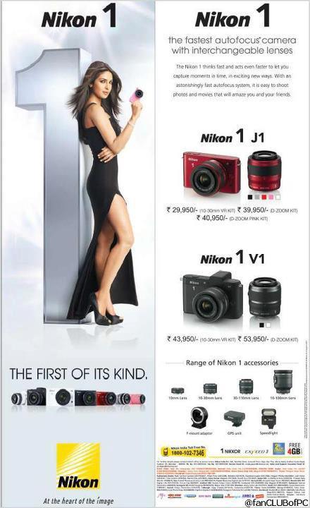 Nikon 1 Camera Print Ad featuring Priyanka Chopra -  Priyanka Chopra Nikon 1 Camera Print Ad 