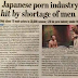 Japanese porn industry hit by shortage of men. 70 men to 10,000 women 