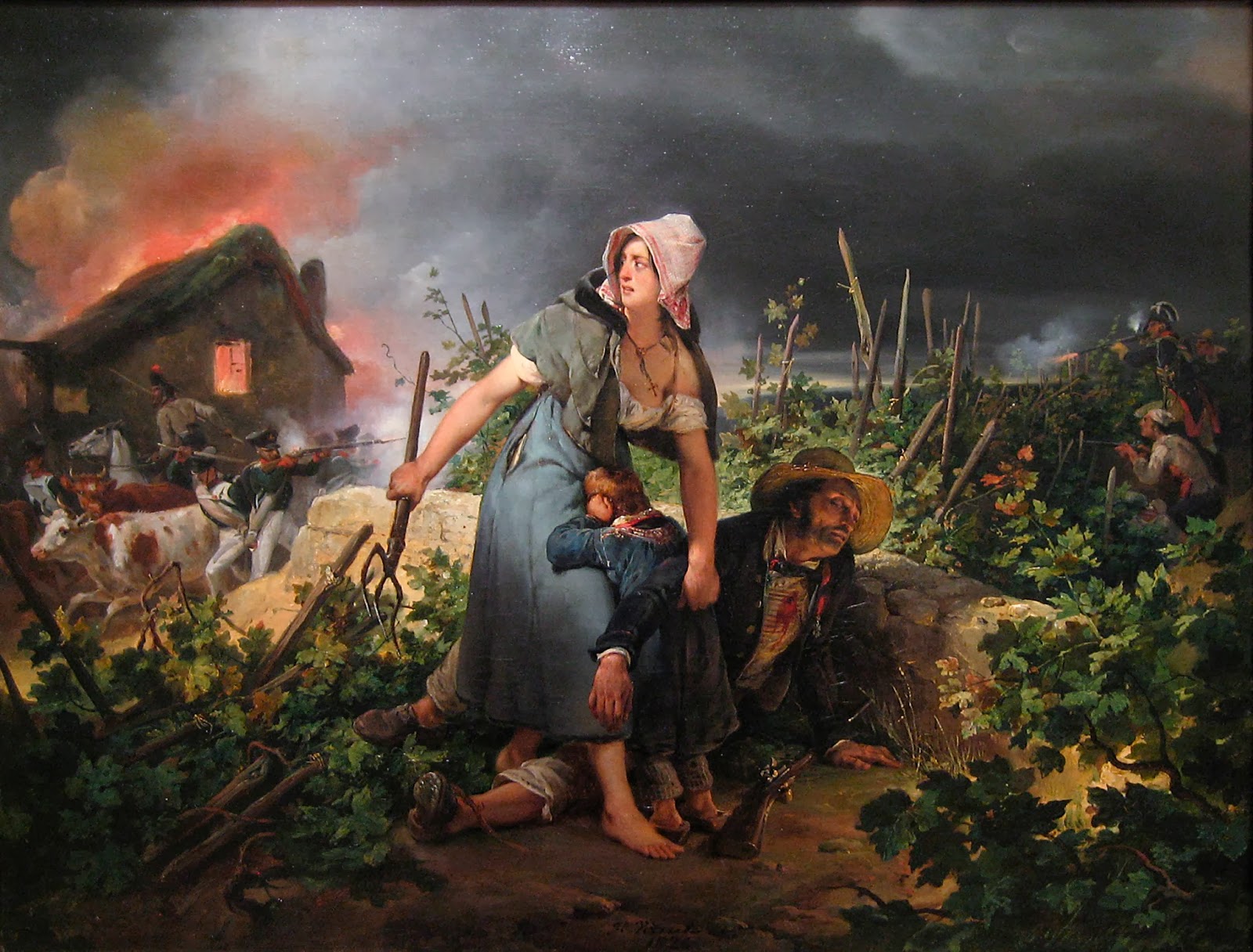 Peinture Française du 19ème Siècle Scene of the French Campaign of