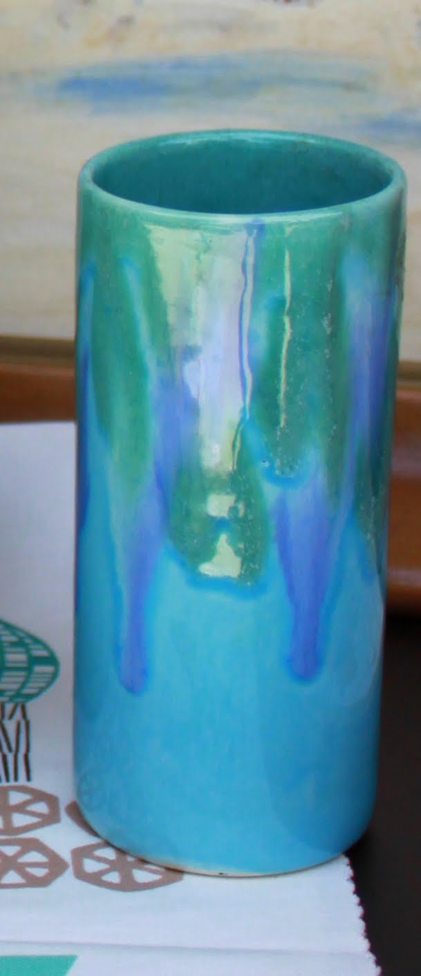 mid-century modern art pottery vase midwest