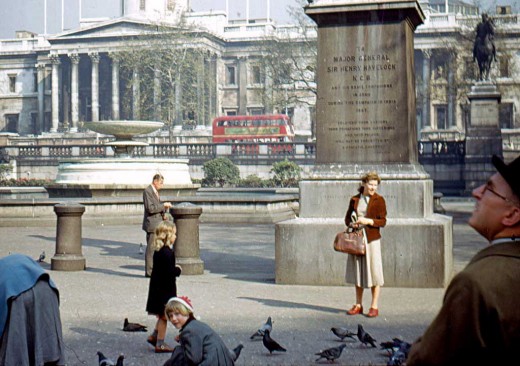 This is What Trafalgar Square Looked Like  in 1950 