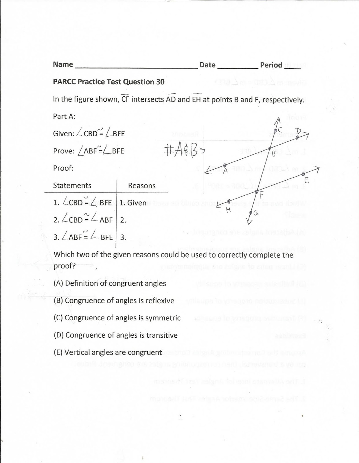 7 3 Proving Triangles Similar Form G Worksheet Answers - prentice hall