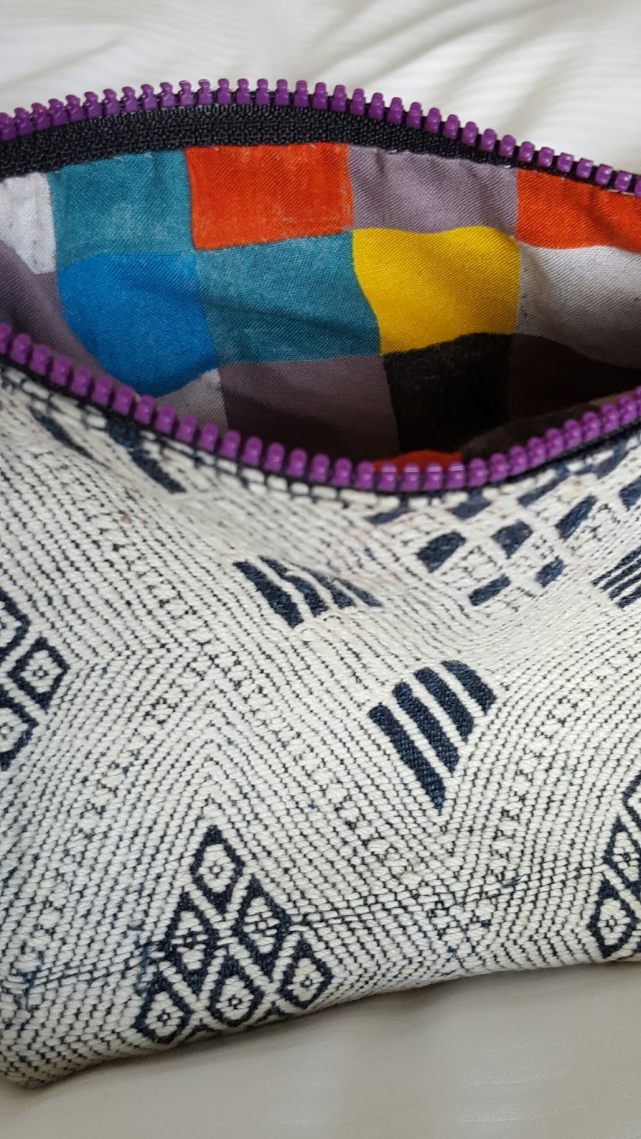 a gift of kogin geometric Japanese embroidery