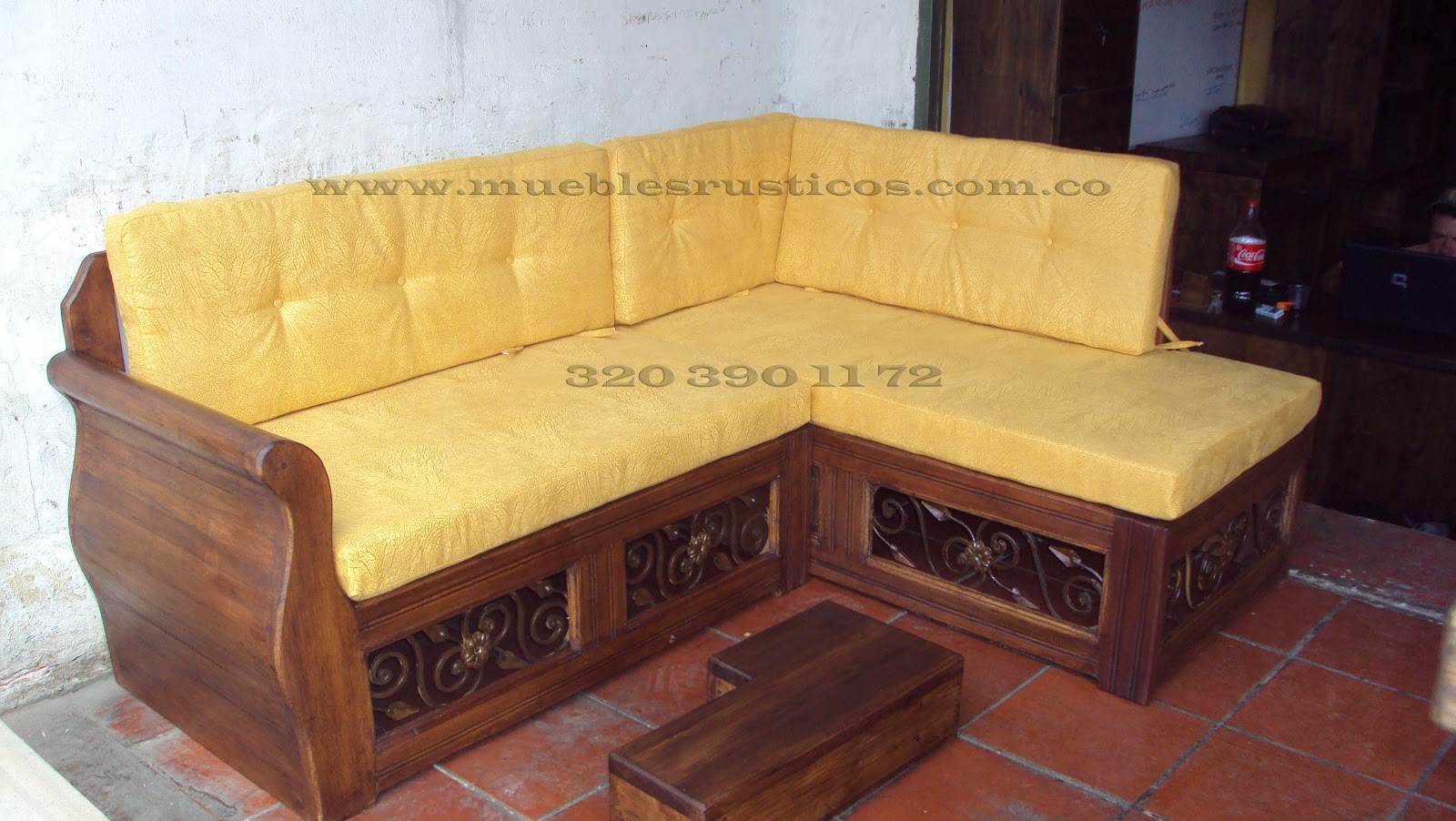 muebles rusticos bogota sala en madera