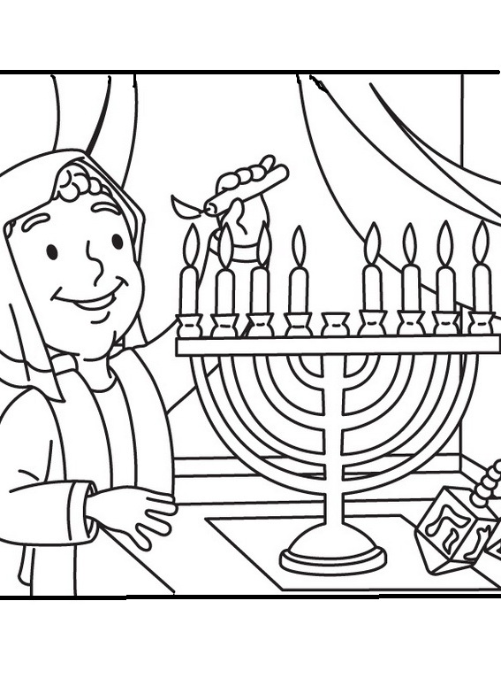 Seasonal Coloring Sheets: Hanukkah Season Coloring Pages