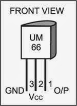 Pin configuration of melody generator ICUM66