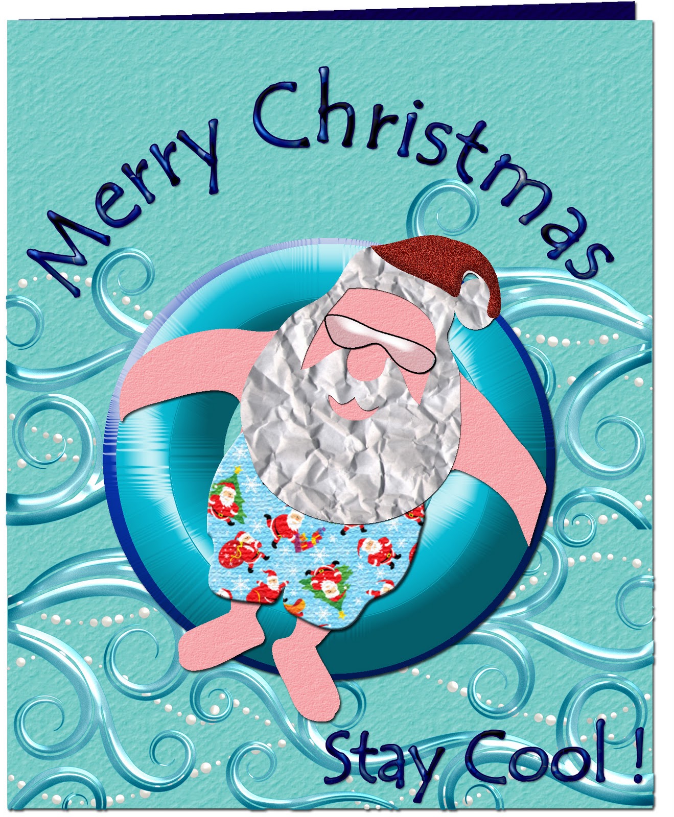 Card A Day Blog Floating Santa
