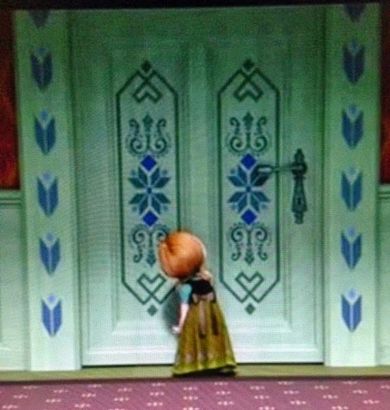 Home Heart and Hands Frozen Inspired Painted Door. Elsa's Bedroom Door.
