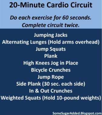 20 Minute Cardiovascular Fitness Workouts 20 Min Cardio Hiit