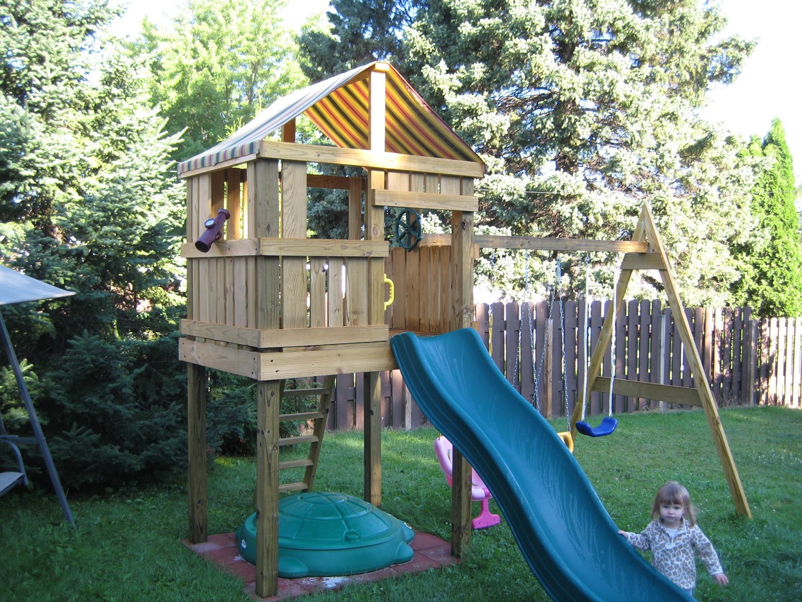 diy wood swingset