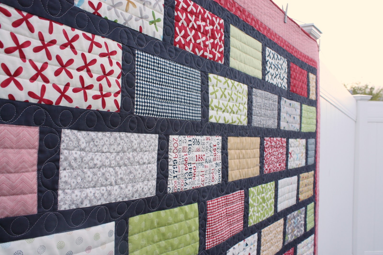Finished Reunion Bricks Quilt Diary of a Quilter a quilt blog