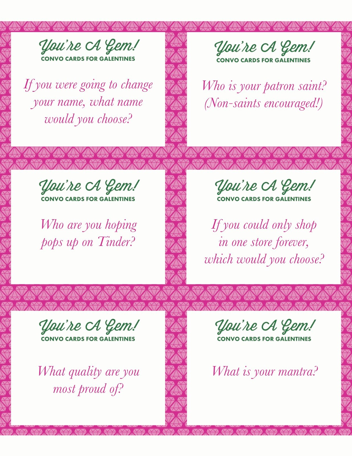 oh o, take pleasure in!: Youre A Gem: No cost Printable Interaction photo regarding Printable Conversation Cards called oh o, appreciate!: Youre A Gem: Absolutely free Printable Interaction