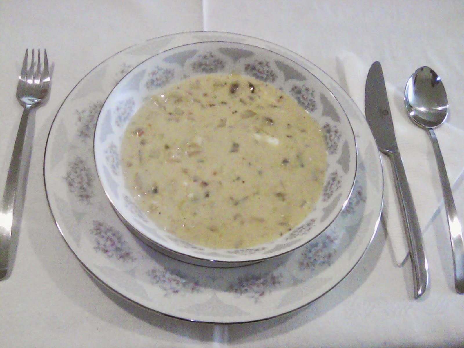 Sopa Crema De Almejas
