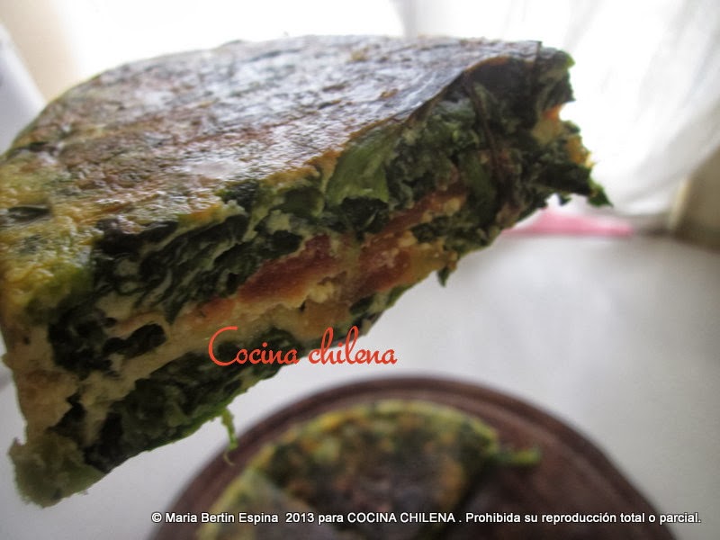 TORTILLA ESPINACAS AL HORNO Cocina Chilena