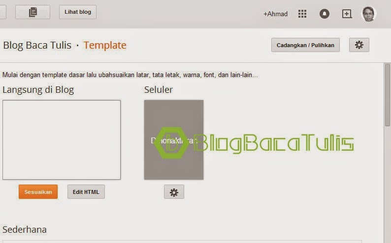 Cara Mengganti Template Blogger