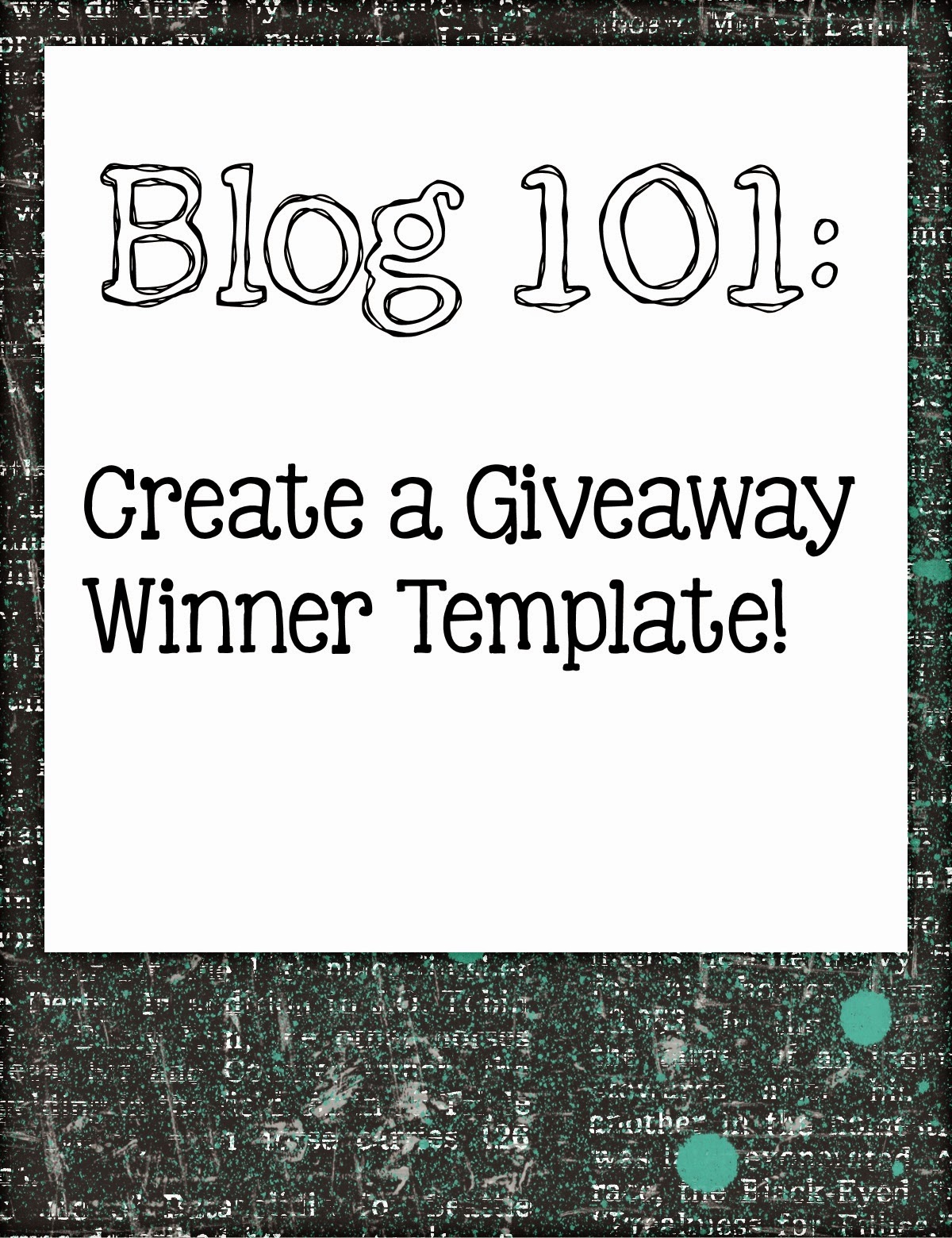 Stylish Southern Mama Blog 101 Create a Giveaway Winner Template