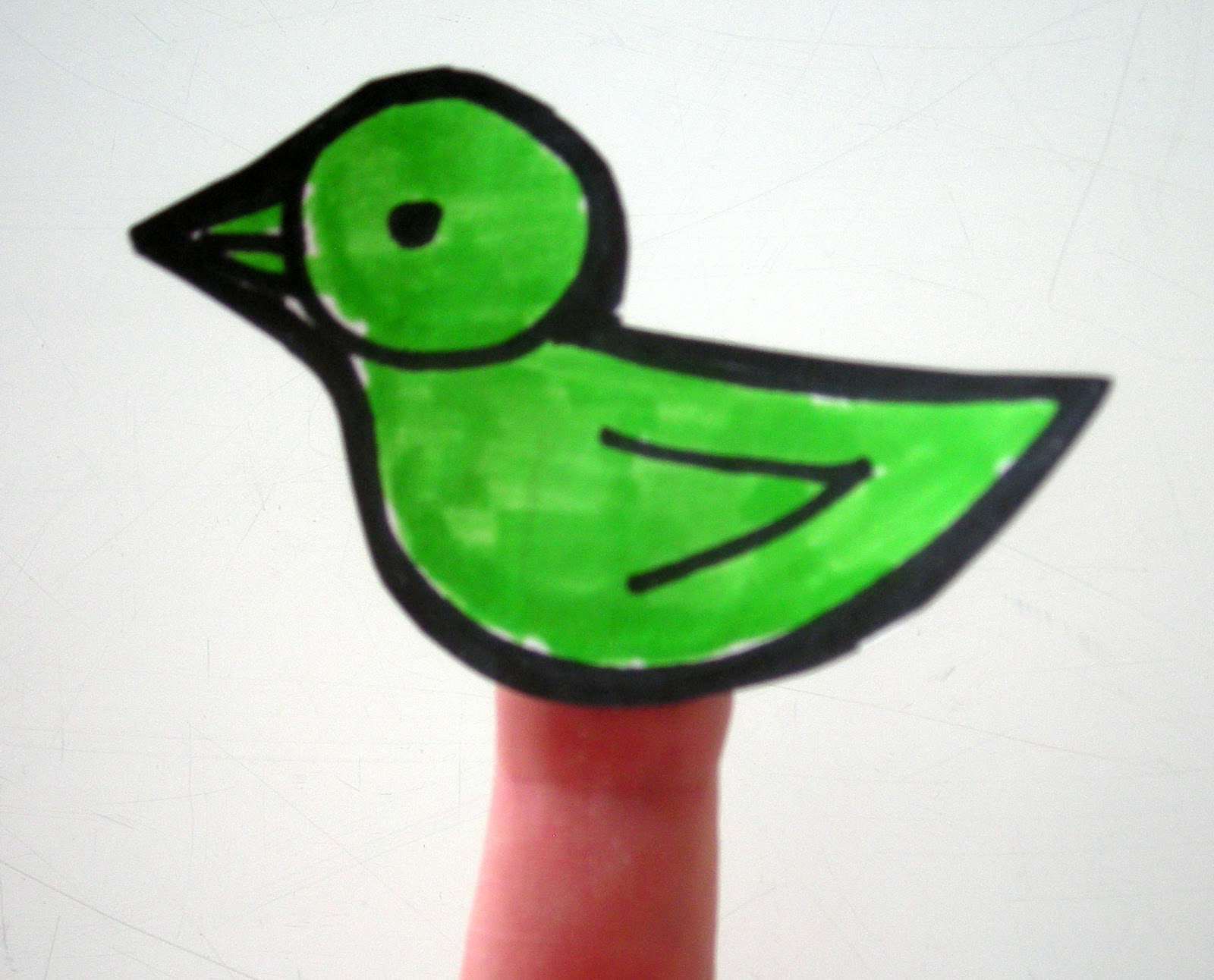 Notes from the Story Room Paper Finger Puppets for "Five Colorful Birds"