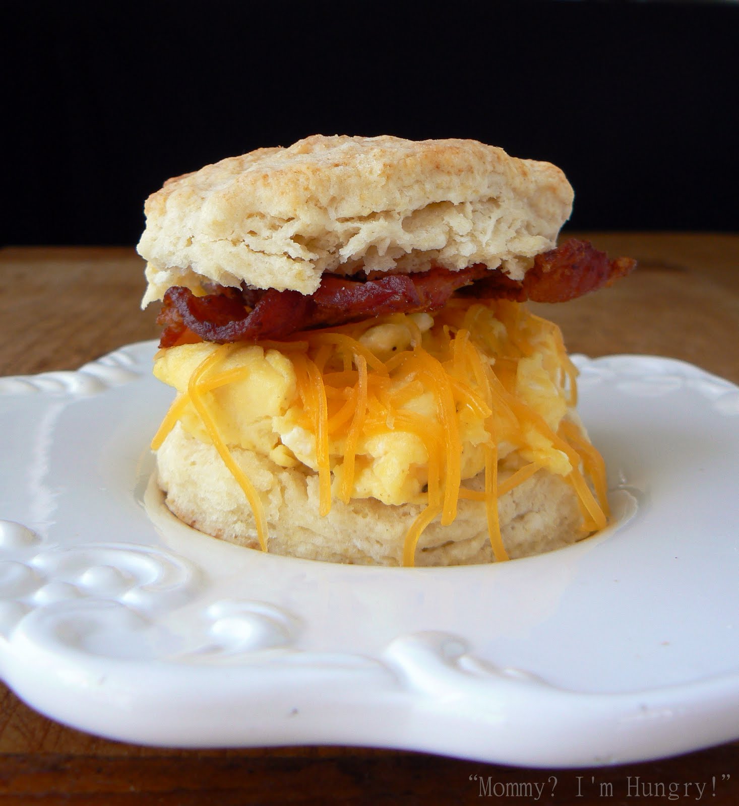 MIH Recipe Blog Buttermilk Biscuits with Bacon, Eggs and Cheddar.