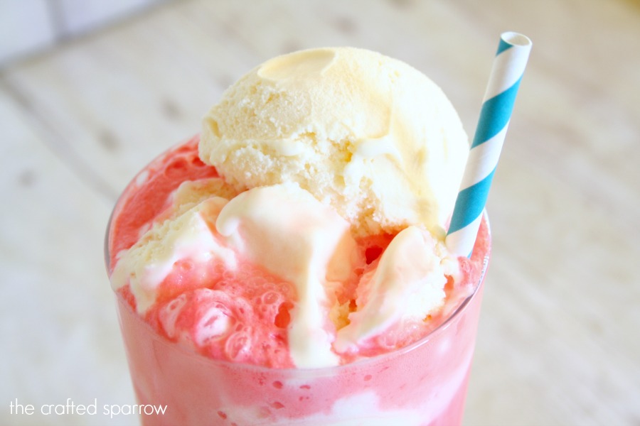 Red Cream Soda Floats