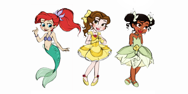 Princesas Disney: Diseños más infantiles para las Princesas Disney