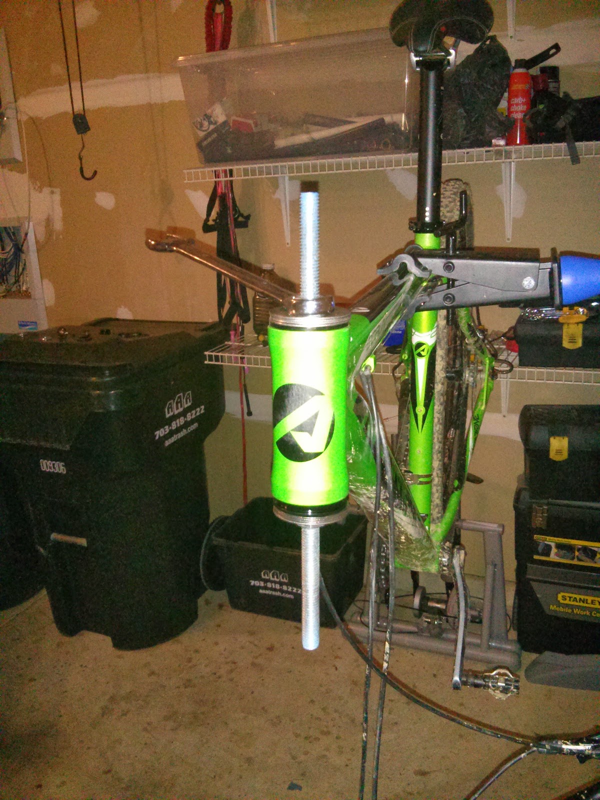 DIY Headset press Matt on bikes