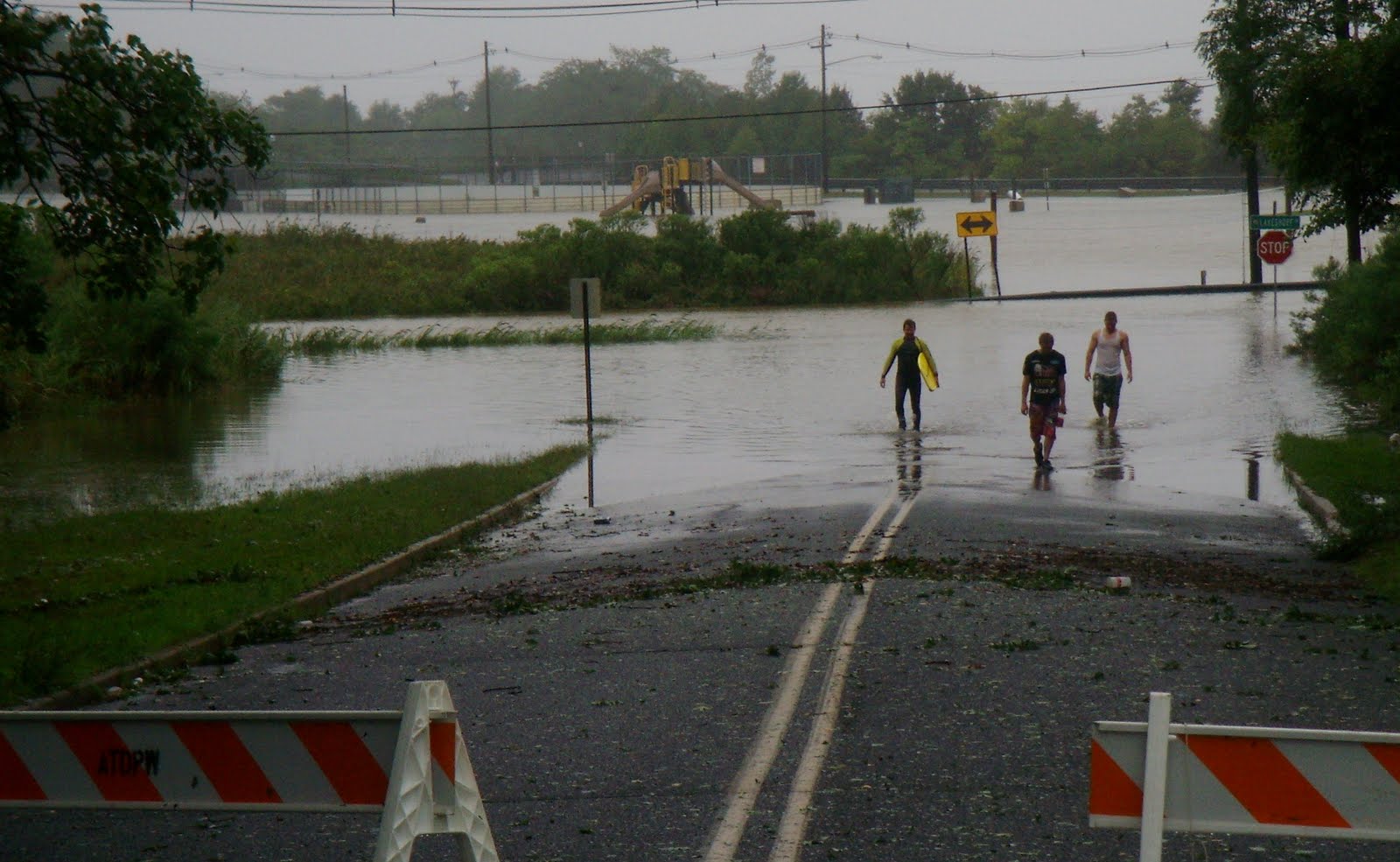 Aberdeen NJ Life Aftermath of Hurricane Irene at Cliffwood Beach