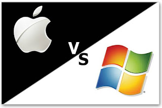 apple logo verses microsoft logo
