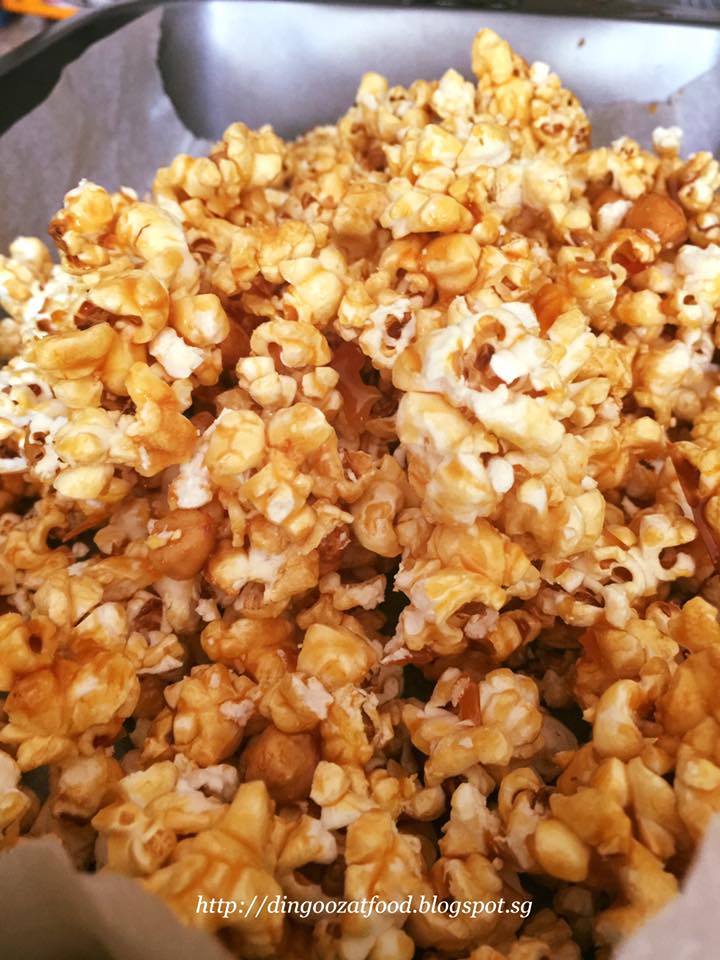 Miki's Food Archives Crispy Caramel Popcorn (Stove Top Popcorn, no