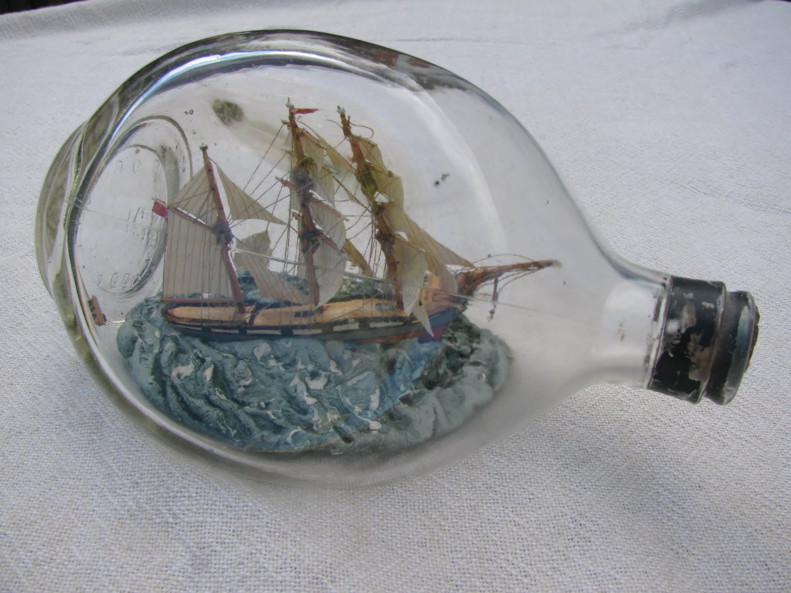 teacup and teasel SHIP IN A BOTTLE
