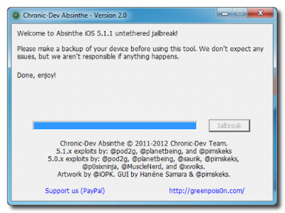 How to Jailbreak untethered iPhone [5.1.1] using Absinthe 2.0