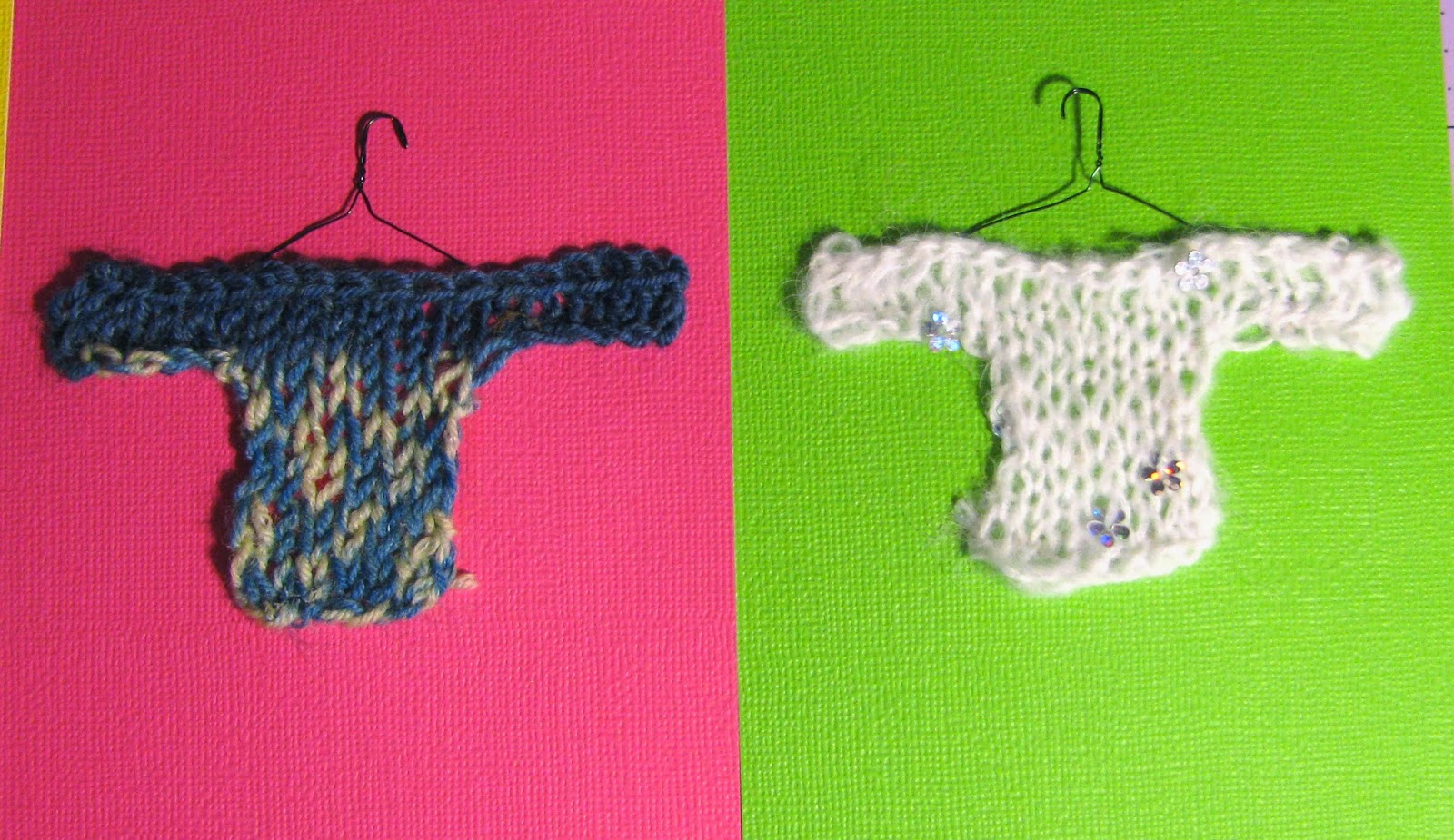 Yarn Over, Knit 2 Together "A Little Something" Sweater Card
