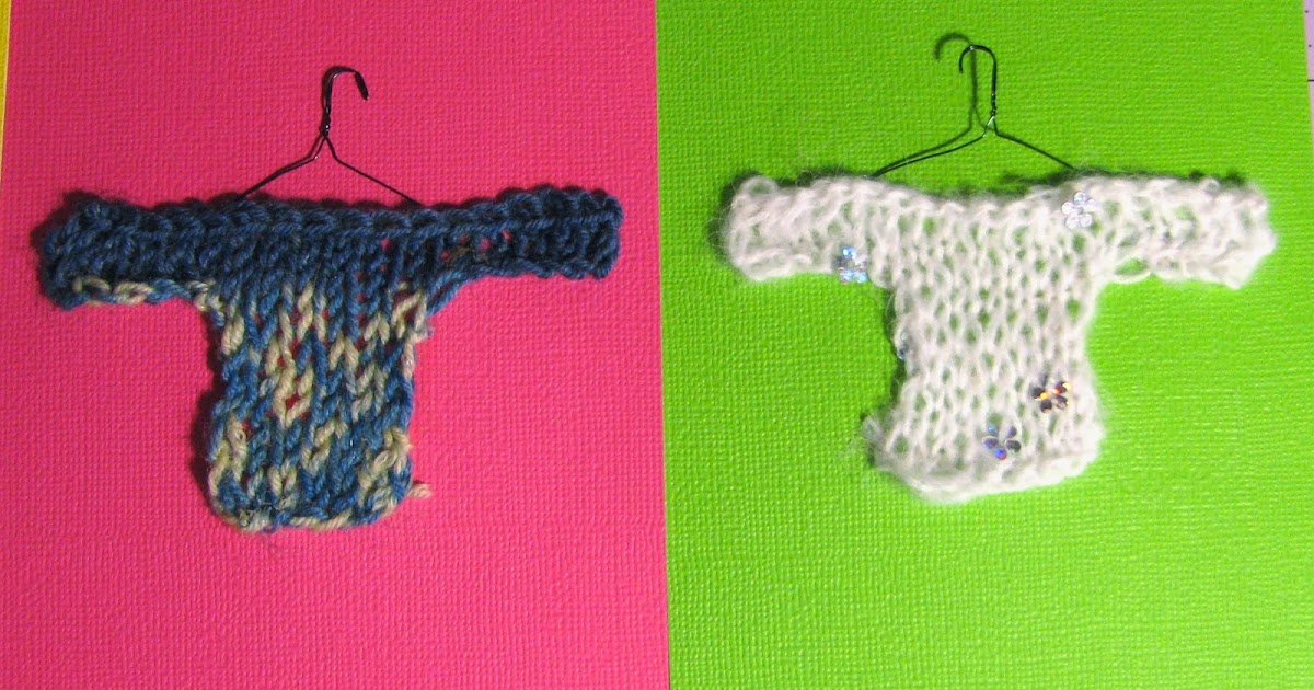 Yarn Over, Knit 2 Together "A Little Something" Sweater Card