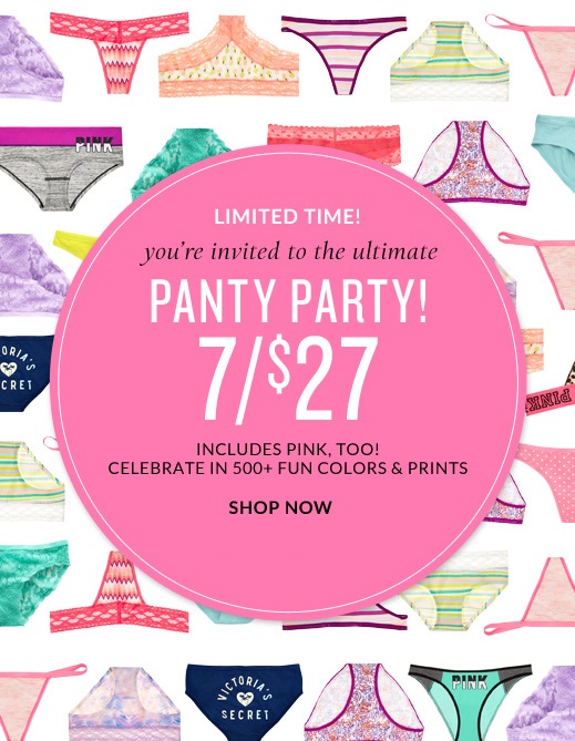 7/$27 Panty Party at Victoria Secret! - Frugalicous Marie