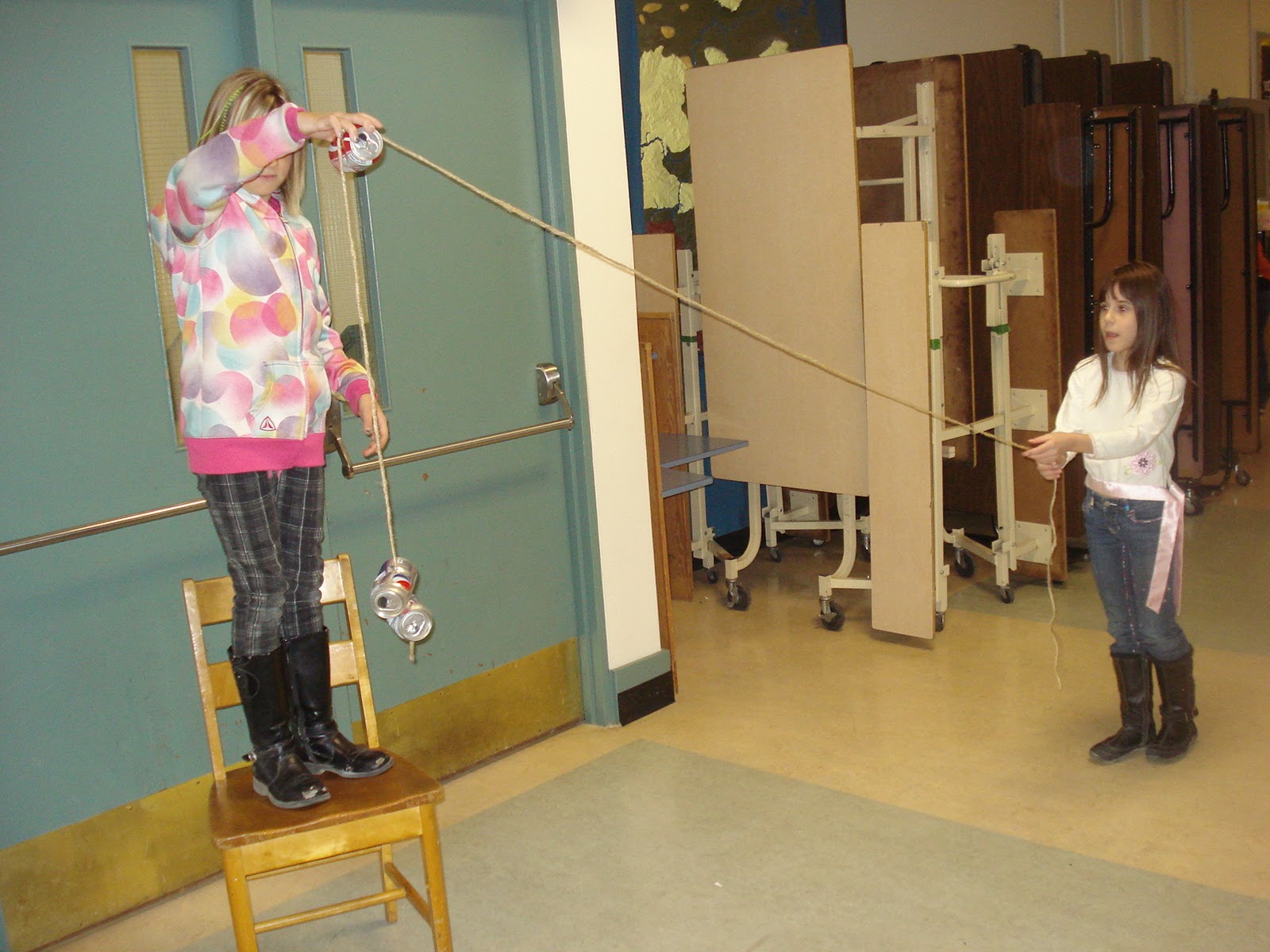 What I Learned Today at Elm Street School A pulley system by Ashlynn