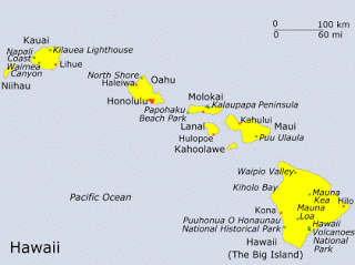 Map of Hawaii Cities and Islands