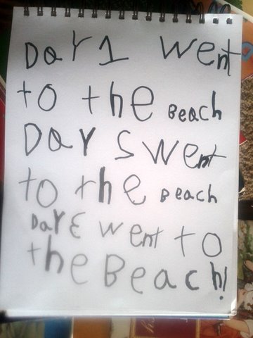 creative writing about the beach