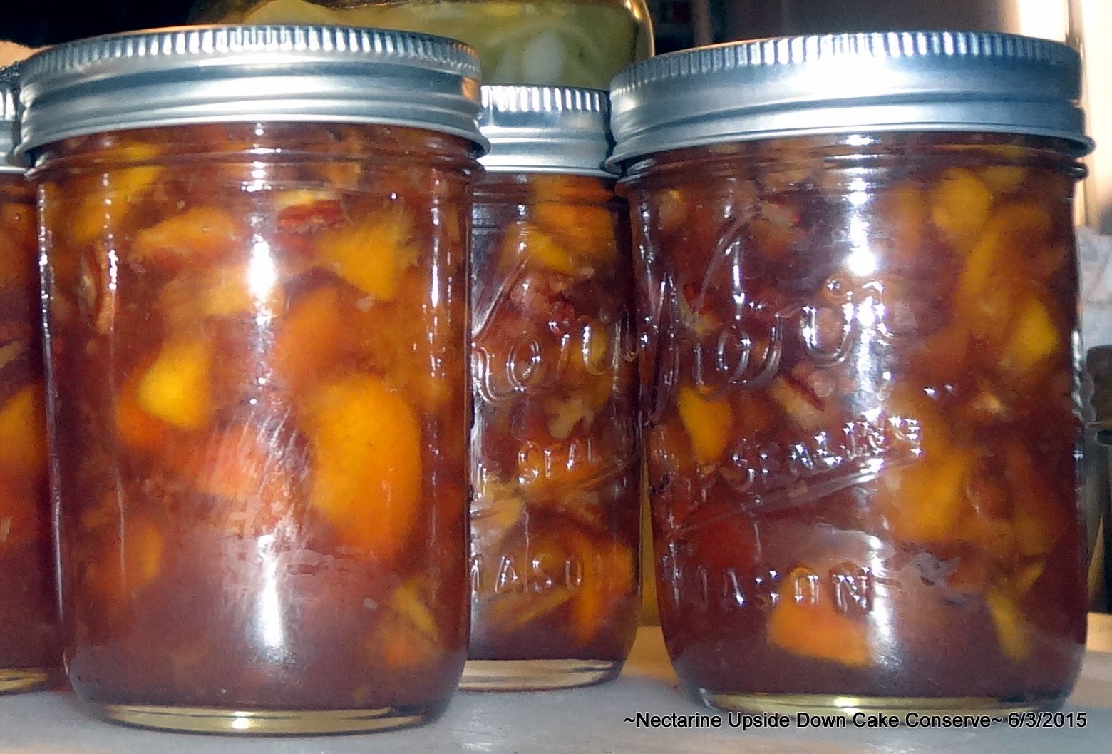 Nectarine Upside Down Cake Conserve Canning Homemade!