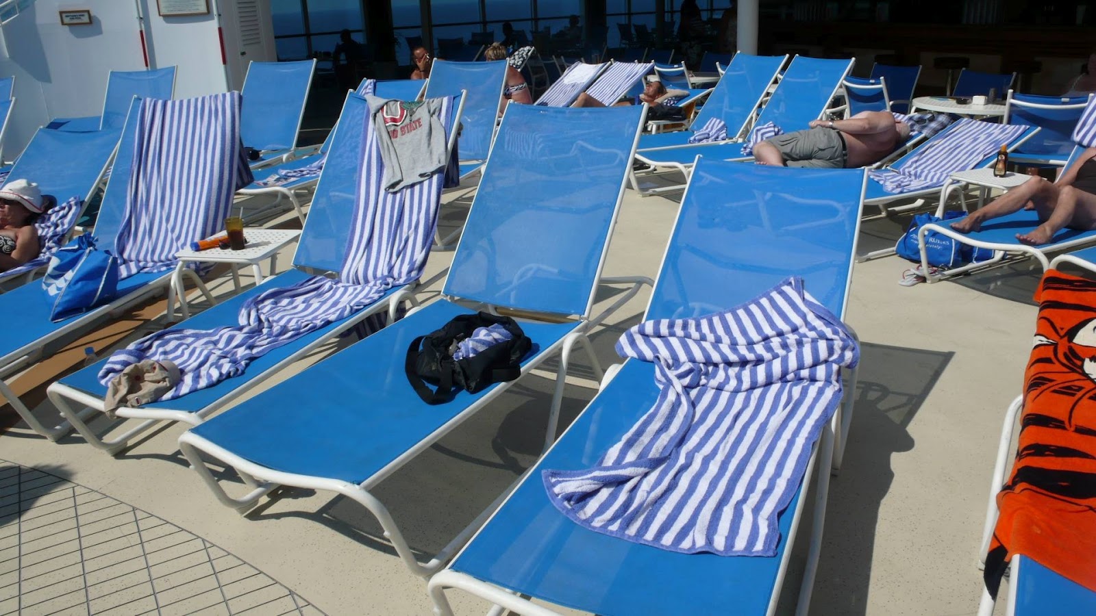 Richard's Cruise Ramble Towels on sunbeds