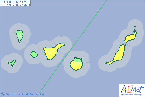 Nuevo aviso por lluvias en Canarias, sábado 17 octubre Nuevo aviso por lluvias en Canarias, sábado 17 octubre