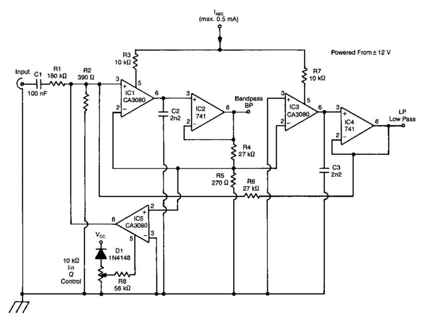 10001 Tuning VoltageControlled Filter Circuit Diagram Electronic