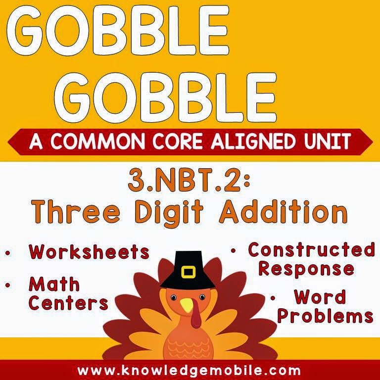 Gobble Gobble!!! An Interactive Three Digit Addition Game Knowledge Mobile
