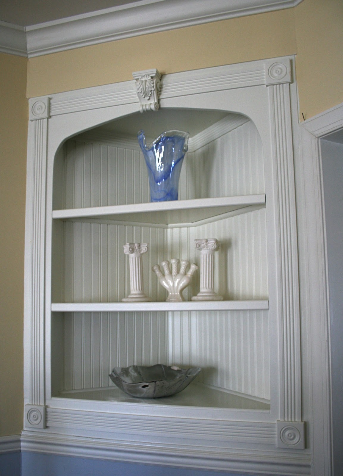 Where the Grass is Greener... My Magnificent Molding Corner Shelves