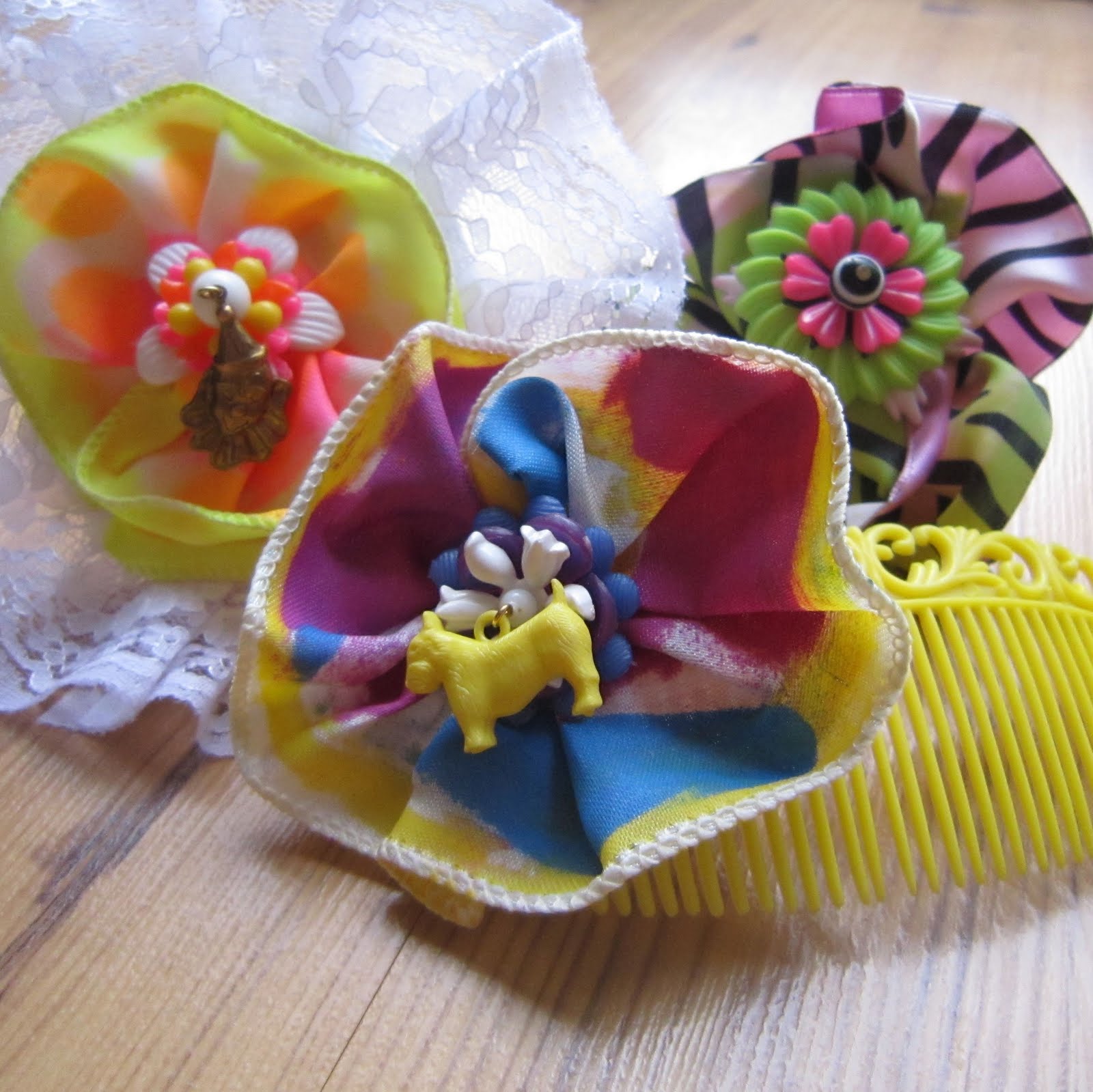 I Love to Create Ribbon Flower Jewelry Jennifer Perkins