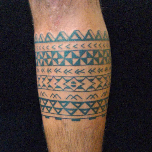 polynesian band tattoo