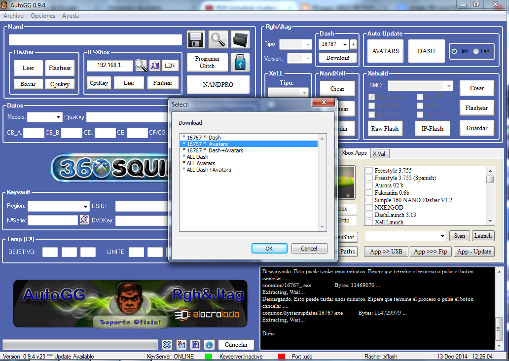 XBOX 360 RGH ACTUALIZAR KERNEL ULTIMA VERSION Y ACTUALIZACION DE AVATARES SOLUCION A FATAL