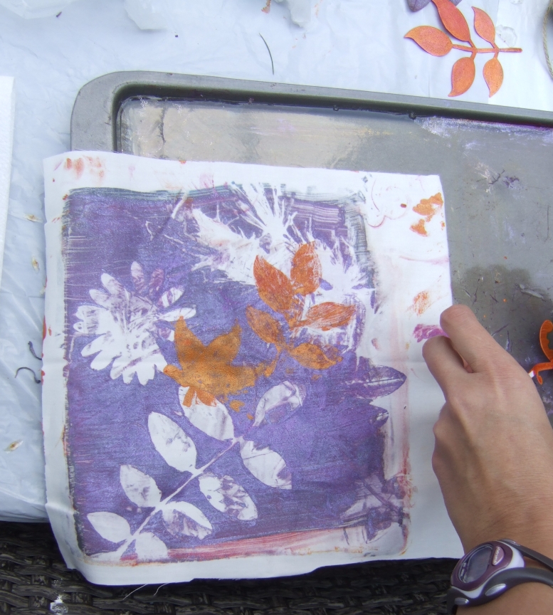 Blooming Wylde Iris Gelatin Printing On Fabric