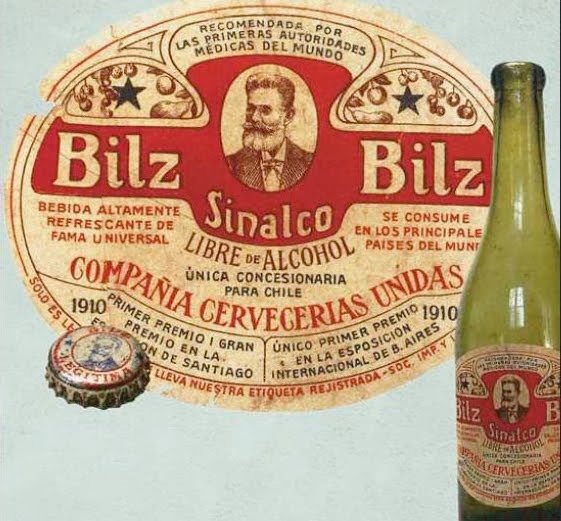 Etiqueta de la Bilz, comercializada en Chile en 1902