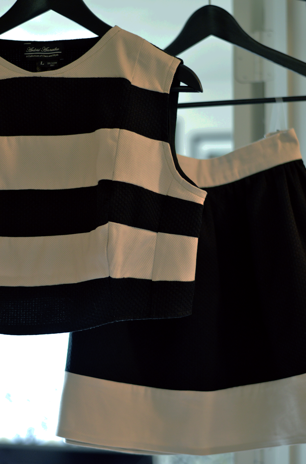 Rhianna's Studio #DIY Striped Cropped Top & Color-blocked Skirt Set Rhianna's Studio #DIY invaluable.com rolex watch striped cropped top #diy